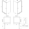 Mexen Mist-B сгъваема душ кабина 70 x 70 см, прозрачна, хром - 8A2T-070-070-01-00