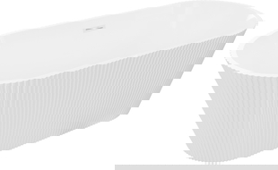 Mexen Yara самостоятелна вана с рифел 170 x 75 cm, бяла, бял преливник - 52861707500-20