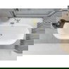 Mexen Yara свободно стояща вана рифлована 170 x 75 cm, бяла, преливник златисто четкан - 52861707500-55