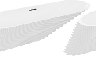 Mexen Yara свободно стояща вана с релеф 170 x 75 cm, бяла, преливник gun gray четкан - 52861707500-66