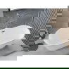 Mexen Yara самостоятелна вълниста вана 170 x 75 см, бяла, преливник gun gray четкан - 52861707500-66