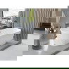 Mexen Yara самостоятелна вълниста вана 170 x 75 см, бяла, преливник gun gray четкан - 52861707500-66