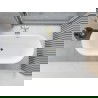 Mexen Yara свободно стояща вана с ребра 170 x 75 см, бяла/черна, преливане златно - 52861707575-50