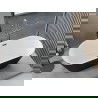Mexen Yara самостоятелна вана с релеф 170 x 75 см, бяла/черна, преливник gun metal - 52861707575-95