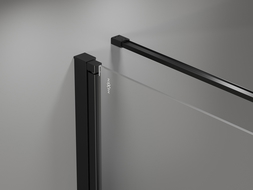 Mexen Mist-F сгъваема душ кабина лява 100 x 70 см, прозрачна, черна - 8A6T-100-070-70-00-L