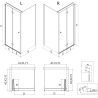 Mexen Mist-F T сгъваема душ кабина лява 115 x 85 см, прозрачна, черна - 8A6T-115-085-70-00-L