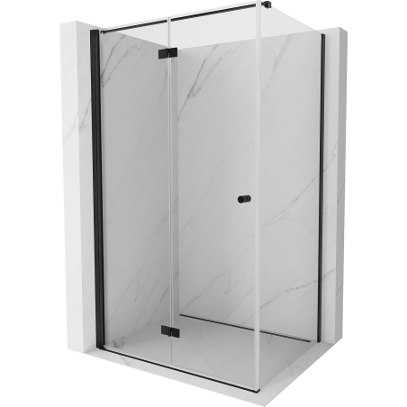 Mexen Mist-F T сгъваема душ кабина лява 115 x 85 см, прозрачна, черна - 8A6T-115-085-70-00-L