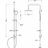 Mexen T40 черна душ колона - 798404093-70
