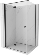 Сгъваема лява душ кабина Mexen Mist-F T 105 x 120 см, прозрачна, черна - 8A6T-105-120-70-00-L