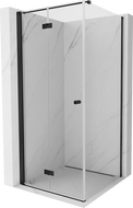 Mexen Mist-F T сгъваема душ кабина лява 120 х 120 cm, прозрачна, черна - 8A6T-120-120-70-00-L