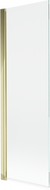 Mexen Mist преграда за вана, 1-крилна, 60 x 150 см, прозрачна, златна - 8A9-060-001-50-00