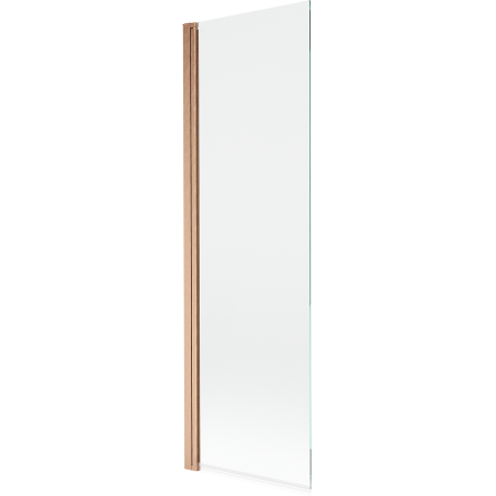 Mexen Mist параван за вана с 1 крило 70 x 150 см, прозрачен, четкана мед - 8A9-070-001-65-00