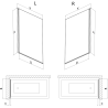 Mexen Mist параван за вана 1-крилен 70 x 150 см, прозрачен, черен - 8A9-070-001-70-00