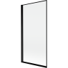 Mexen Mist параван за вана с 1 крило, ляв, 90 x 150 см, черна рамка, черен - 8A9-090-001-70-70-L