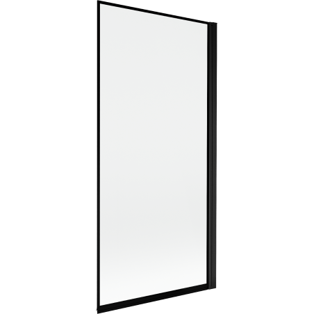 Mexen Mist параван за вана, 1-крилен, десен 90 x 150 см, черна рамка, черен - 8A9-090-001-70-70-P