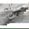 Mexen Oris самостоятелна вана за стена, рифелована 150 x 75 см, бяла/сива, преливник gun metal - 52871507562-95