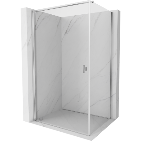 Mexen Mist-B душ кабина с панти 80 x 100 см, прозрачна, хром - 8A2T-080-100-01-00