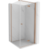 Mexen Mist-F T сгъваема душ кабина дясна 85 x 85 см, прозрачна, матирана мед - 8A6T-085-085-65-00-P