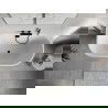 Mexen Oris свободно стояща стена вана оребрена 170 x 80 cm, бяла, черен преливник - 52871708000-70