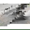 Mexen Oris свободно стояща стена вана оребрена 170 x 80 cm, бяла, черен преливник - 52871708000-70