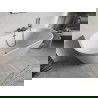 Mexen Oris свободно стояща рифелована вана до стена 170 x 80 см, бяла, преливник gun metal - 52871708000-95