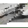 Mexen Oris вана свободностояща до стена набраздена 170 x 80 cm, бяла/сива, преливник черен - 52871708062-70