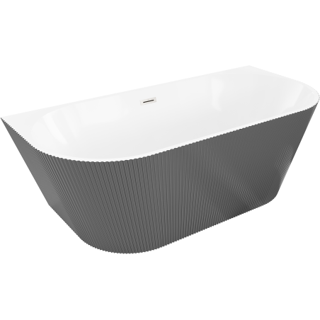 Mexen Oris самостоятелна вана, оребрена, стояща до стена, 170 x 80 см,