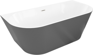 Mexen Oris самостоятелна вана, оребрена, стояща до стена, 170 x 80 см,