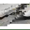 Свободностояща стенна вана Mexen Oris рифелована 170 x 80 см, бяла/черна, златен прелив - 52871708075-50