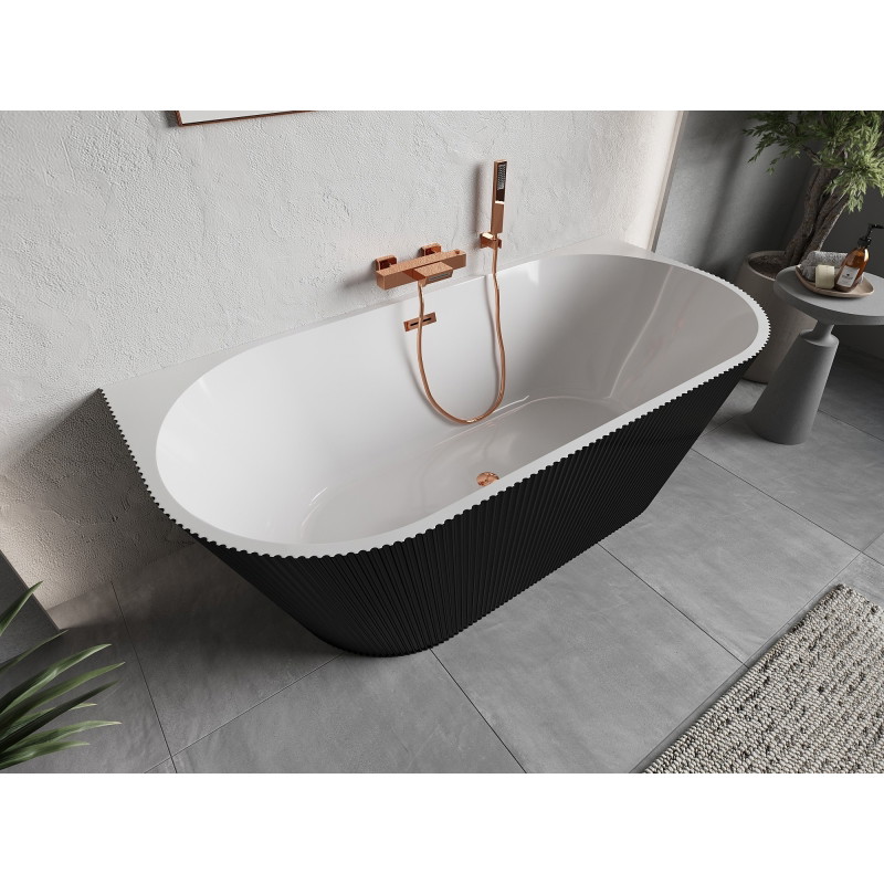 Mexen Oris самостоятелна свободностояща вана с рифелна структура 170 x 80 см,