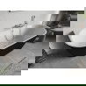 Mexen Oris свободно стояща прилежаща на стена вана, рифелована 170 x 80 cm, бяла/черна, преливник никел мат - 52871708075-97