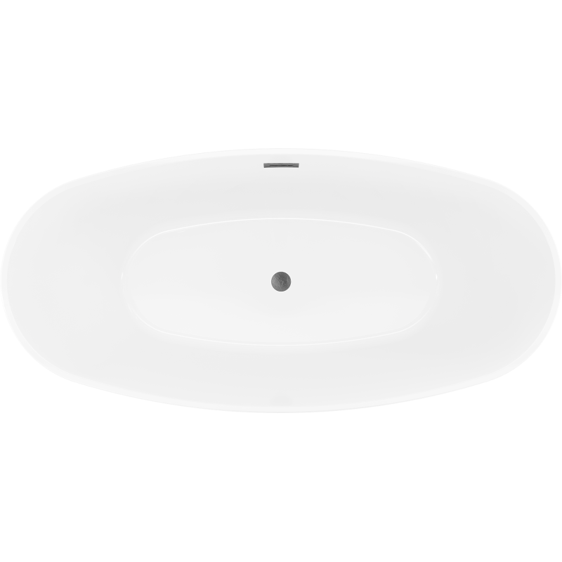 Mexen Lira свободностояща вана модел 170 x 80 cm, бяла/черна, преливник черен - 52831708075-70