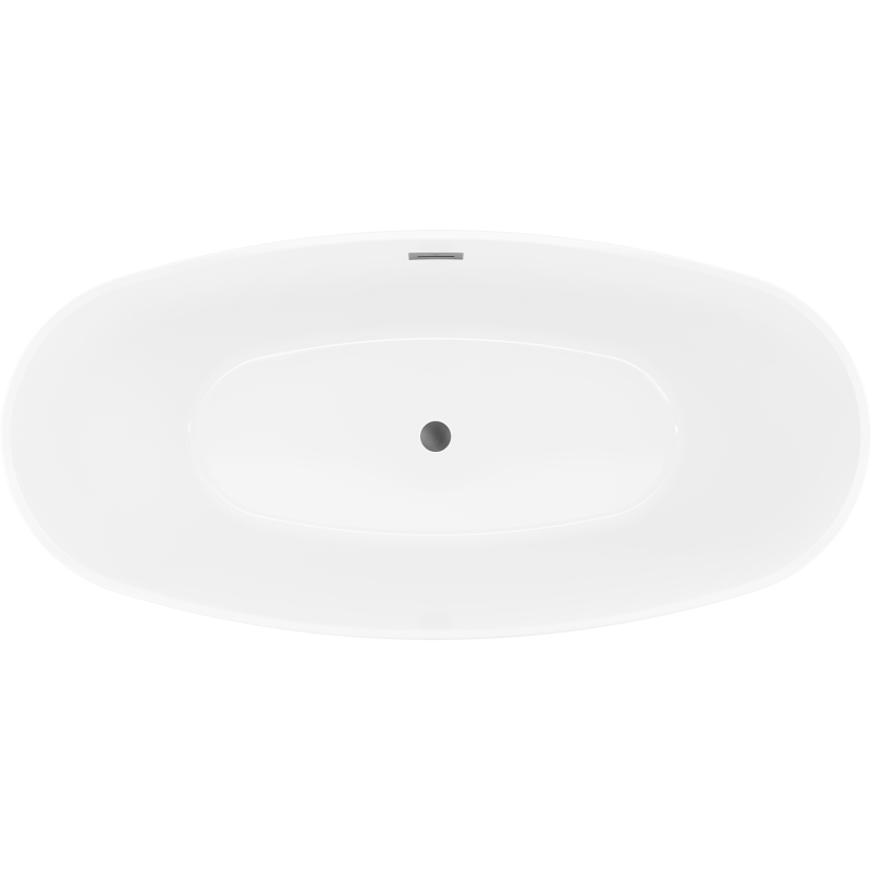 Mexen Lira свободностояща вана модел 170 x 80 см, бяла/черна, преливник gun metal - 52831708075-95