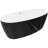 Mexen Lira свободностояща вана модел 170 x 80 cm, бяла/черна, преливник никел полиран - 52831708075-97