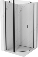 Mexen Mist петстенна душ кабина с врати 80 x 80 см, прозрачна, черна - 8A8-080-080-70-00