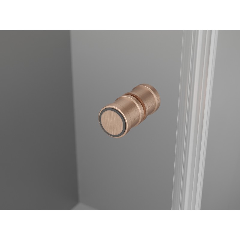 Mexen Mist-F Duo сгъваема душ кабина лява 120 x 80 см, прозрачна, матирана мед - 8A6-120L-080P-65-00