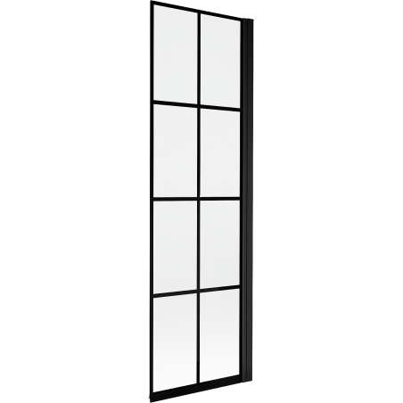 Mexen Mist параван за вана, 1-крило, десен, 60 x 150 см, черен решетъчен, черен - 8A9-060-001-70-77-P