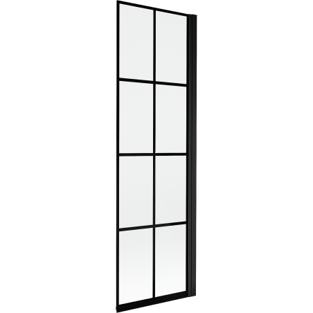 Mexen Mist параван за вана с едно крило, десен 60 x 150 см, черна решетка, черен - 8A9-060-001-70-77-P