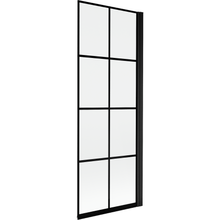 Mexen Mist параван за вана 1-крил за десен монтаж 70 x 150 cm, черна решетка, черен - 8A9-070-001-70-77-P