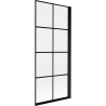 Mexen Mist параван за вана еднокрилен десен 80 x 150 см, черна решетка, черен - 8A9-080-001-70-77-P