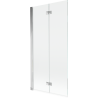 Mexen Mist вана параван 2-крилен ляв 90 x 150 см, прозрачен, хром - 8A9-090-002-01-00-L