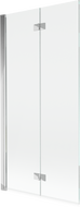 Mexen Mist вана параван 2-крилен ляв 90 x 150 см, прозрачен, хром - 8A9-090-002-01-00-L