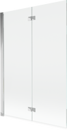 Mexen Mist двукрилен ляв параван за вана 120 x 150 см, прозрачен, хром - 8A9-120-002-01-00-L