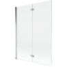 Mexen Mist параван за вана 2-крила ляв 130 x 150 см, прозрачен, хром - 8A9-130-002-01-00-L