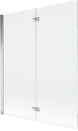 Mexen Mist параван за вана, 2-крилен, ляв, 140 x 150 см, прозрачен, хром - 8A9-140-002-01-00-L