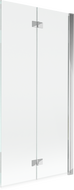 Mexen Mist параван за вана, 2-крилен десен 90 x 150 см, прозрачeн, хром - 8A9-090-002-01-00-P