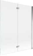 Mexen Mist двукрилен дясен параван за вана 140 x 150 см, прозрачен, хром - 8A9-140-002-01-00-P