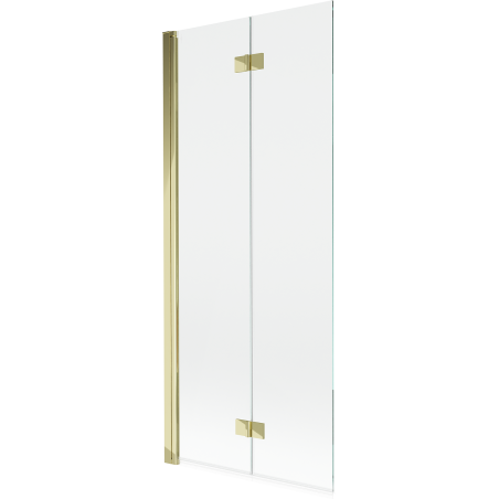 Mexen Mist душ параван, 2-крилен, ляв 80 x 150 см, прозрачен, златен - 8A9-080-002-50-00-L
