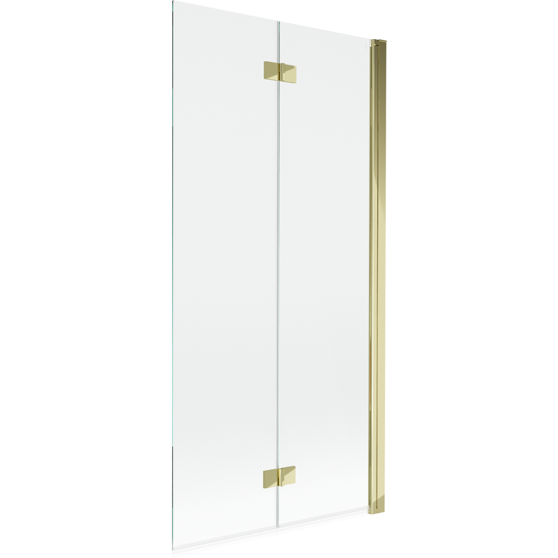 Mexen Mist душ параван 2-крилен десен 90 x 150 см, прозрачен, златен - 8A9-090-002-50-00-P