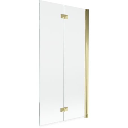 Mexen Mist душ параван 2-крилен десен 90 x 150 см, прозрачен, златен - 8A9-090-002-50-00-P
